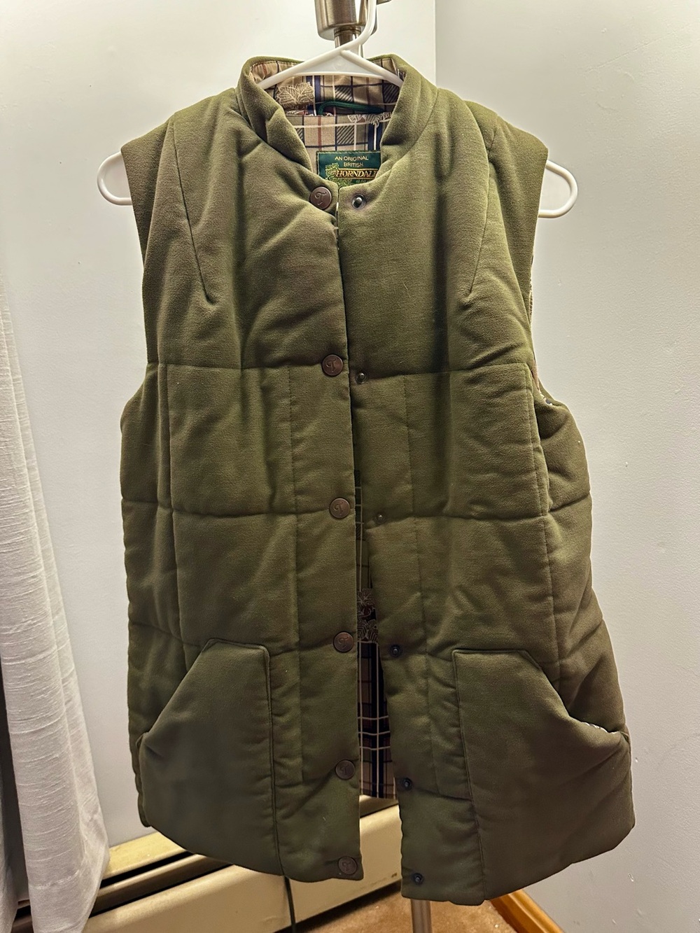 Quilted Olive Green Women's Puffer Vest